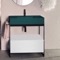 Modern  Console Vanity, Green Ceramic Sink, 35